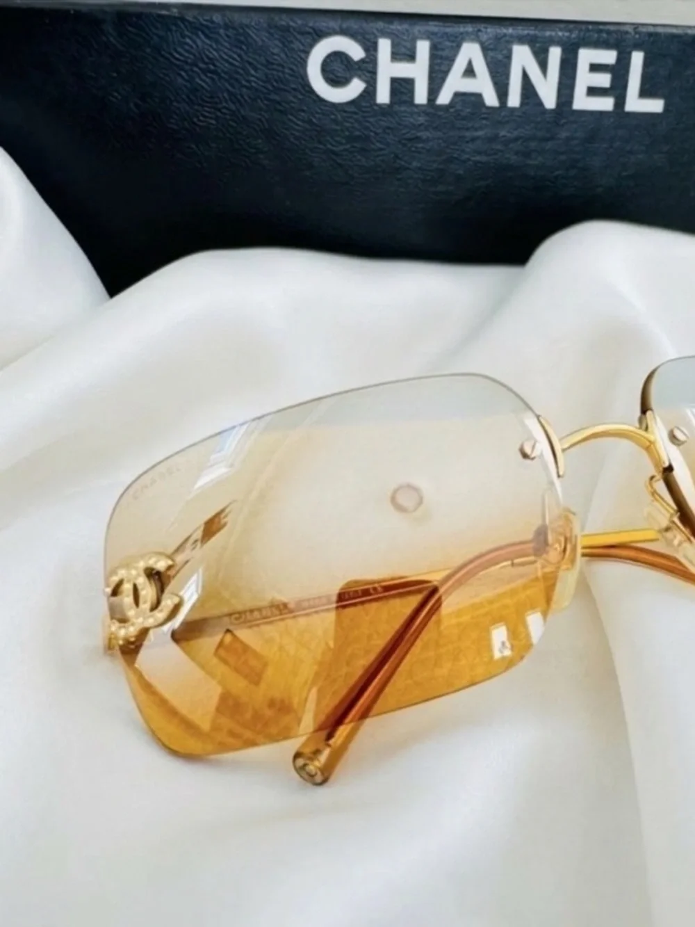 CHANEL Gold Gradient Sunglasses